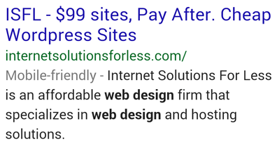 mobile friendly web design
