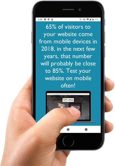 Mobile enabled website services