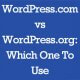WordPress.com vs WordPress.org